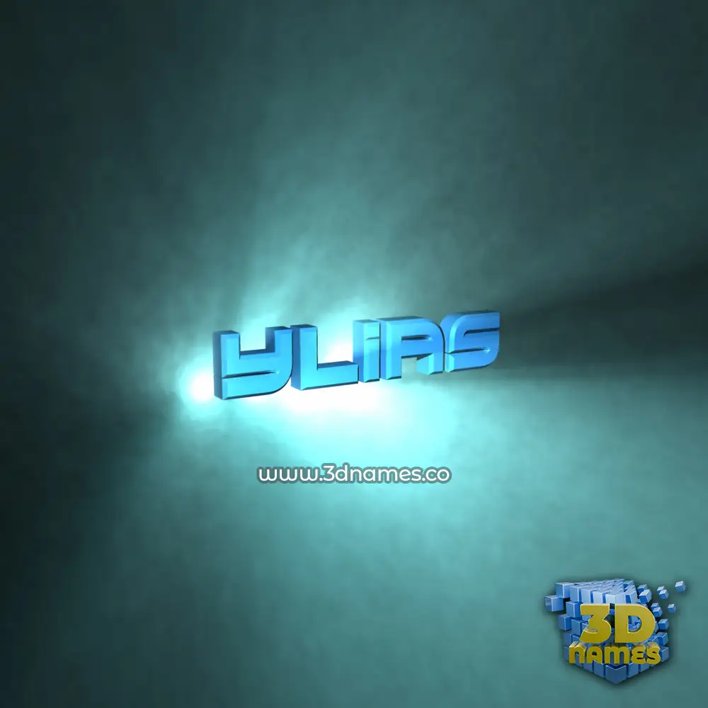 ylias in Light Shine style - 3D name wallpaper