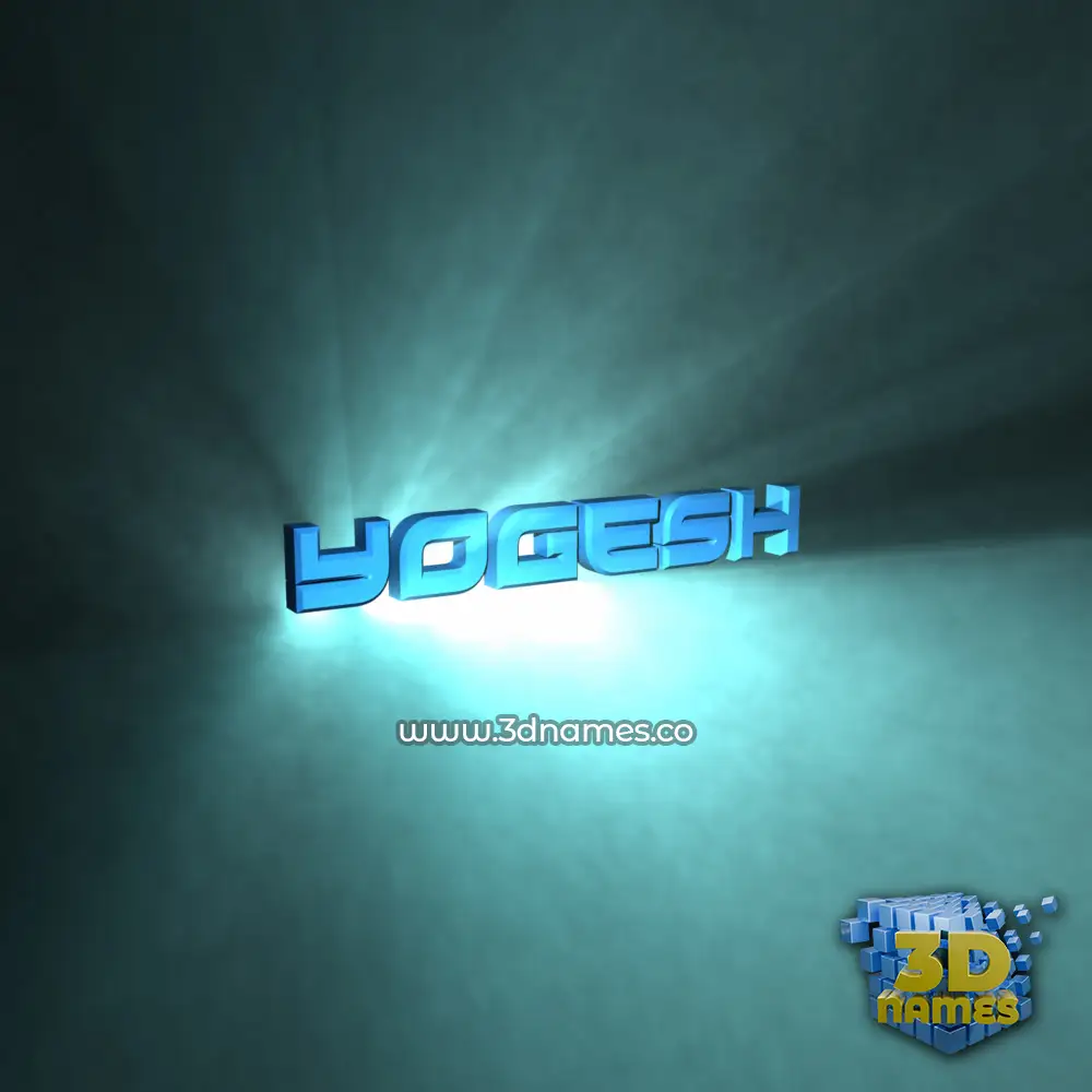 yogesh in Light Shine style - 3D name wallpaper