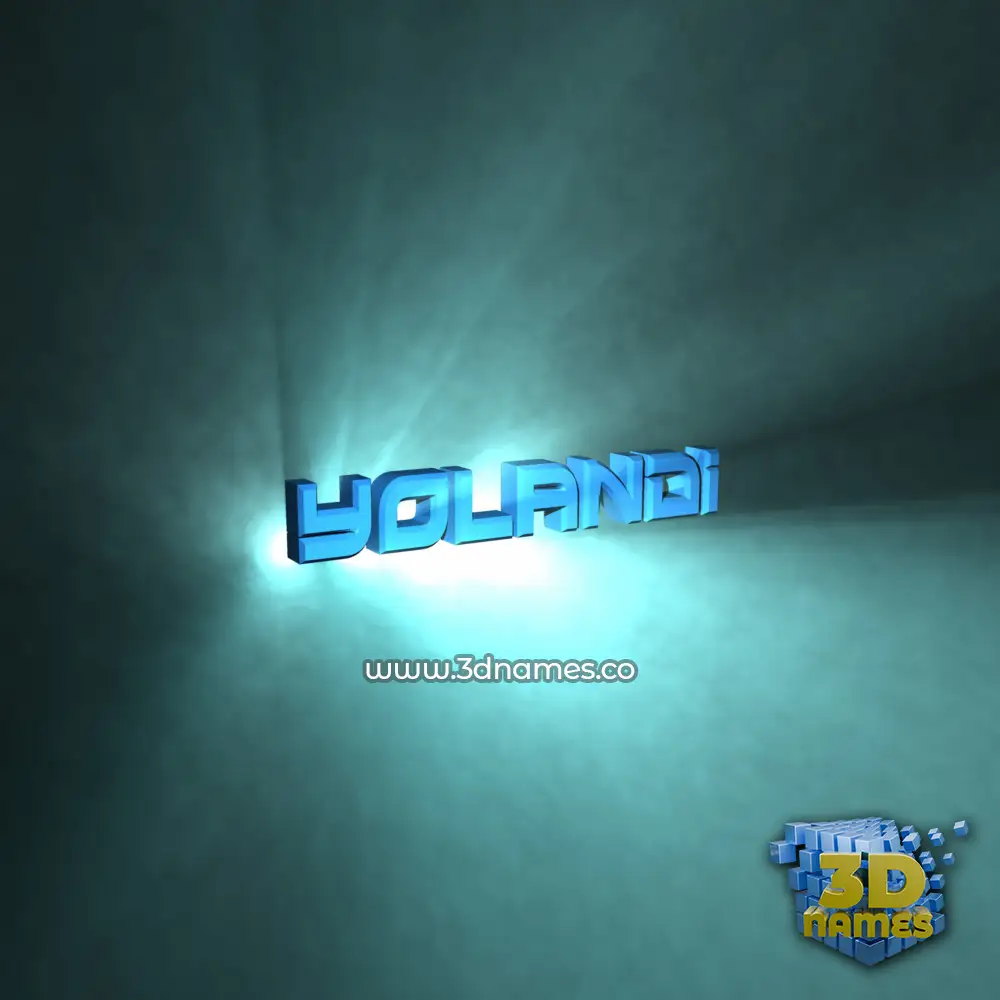 yolandi in Light Shine style - 3D name wallpaper