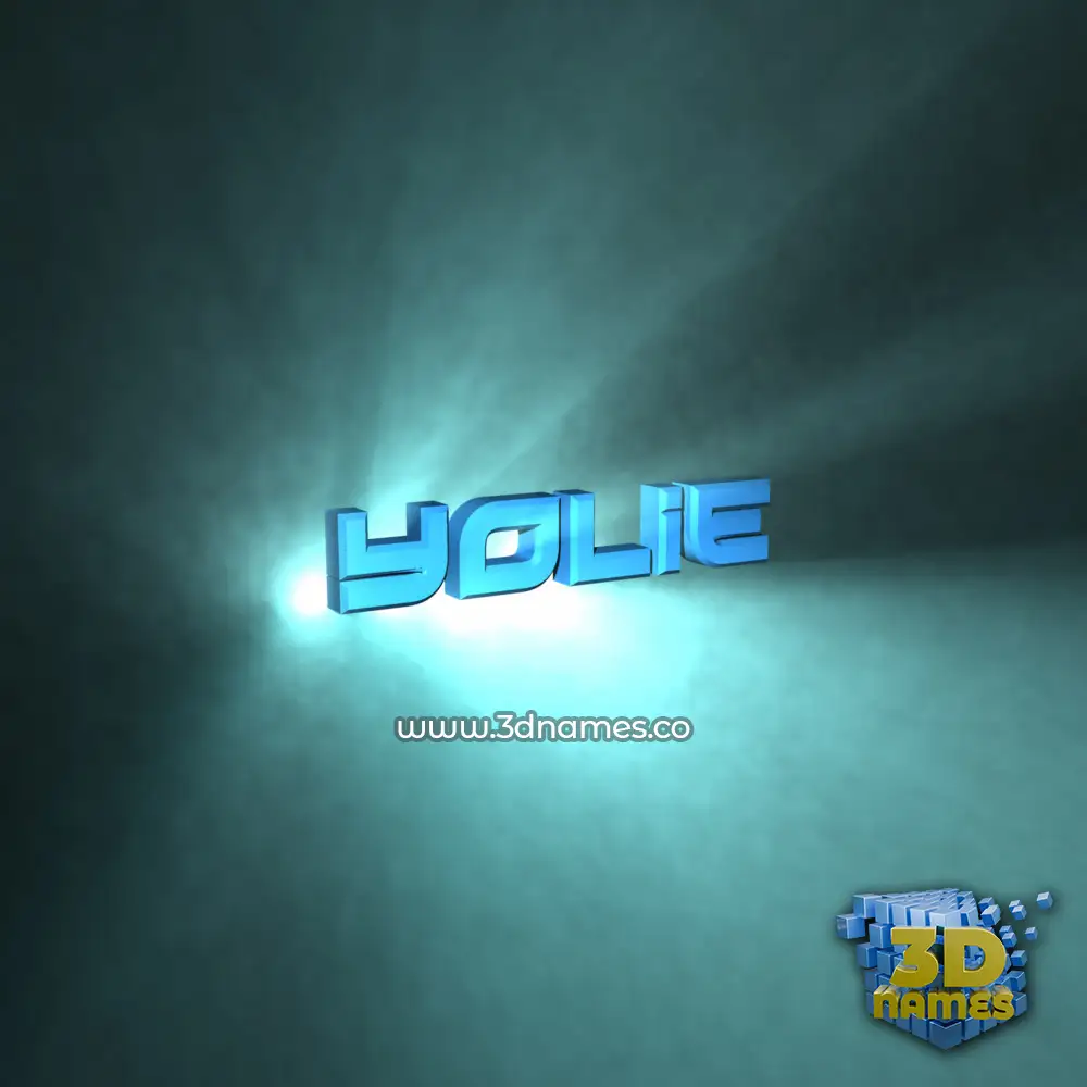 yolie in Light Shine style - 3D name wallpaper