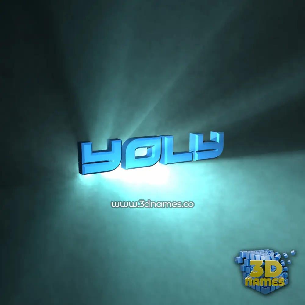 yoly in Light Shine style - 3D name wallpaper