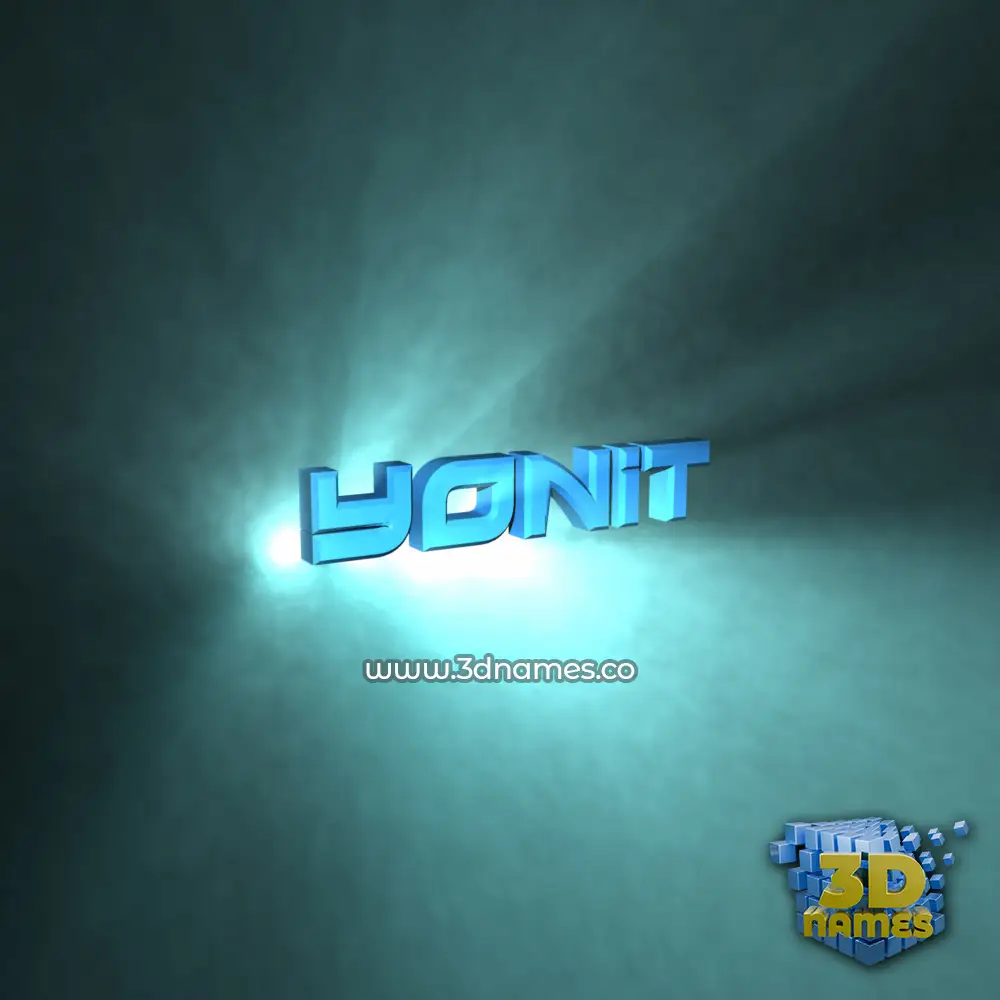 yonit in Light Shine style - 3D name wallpaper