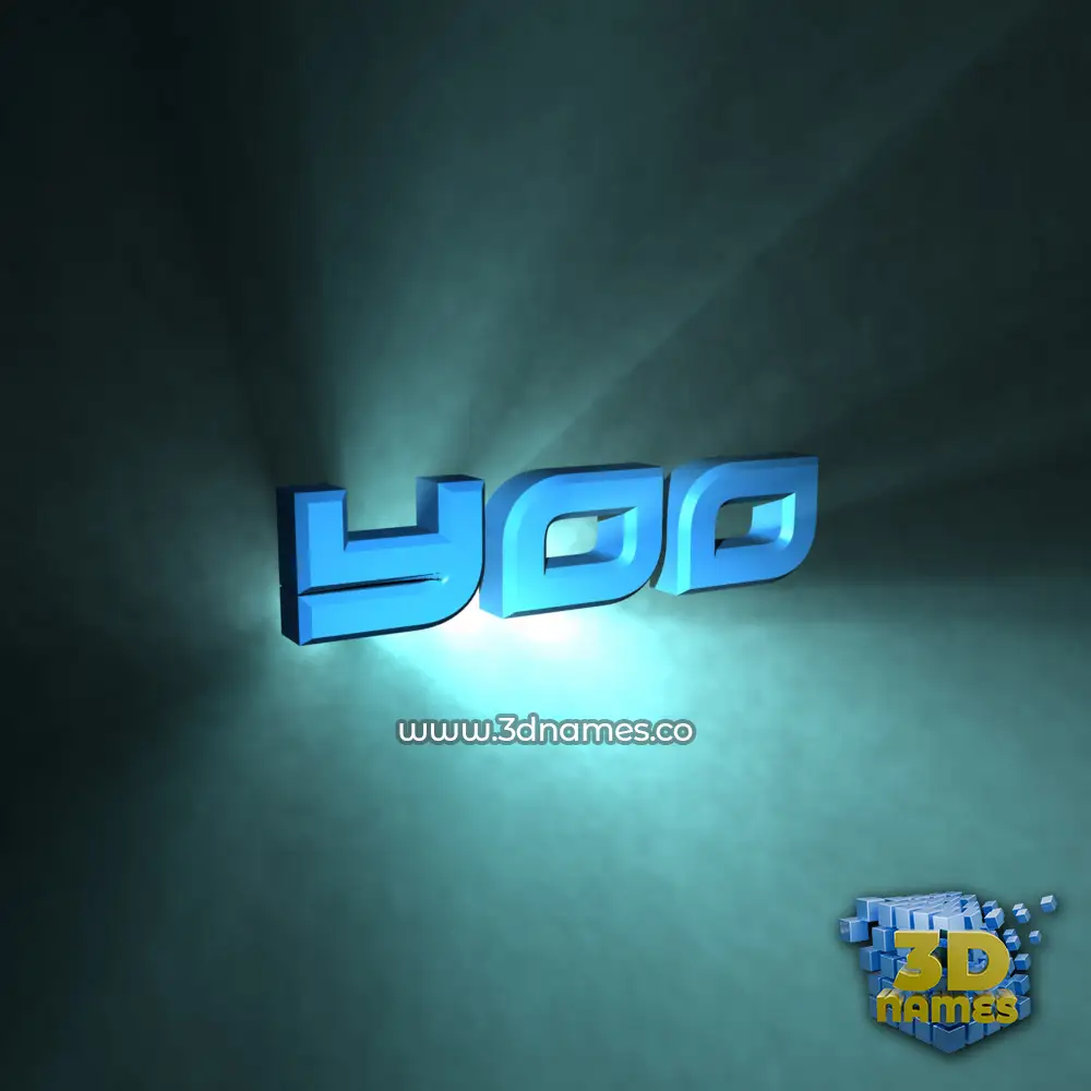 yoo in Light Shine style - 3D name wallpaper