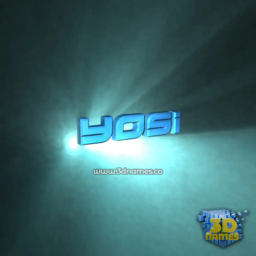 yosi in Light Shine style - 3D name wallpaper