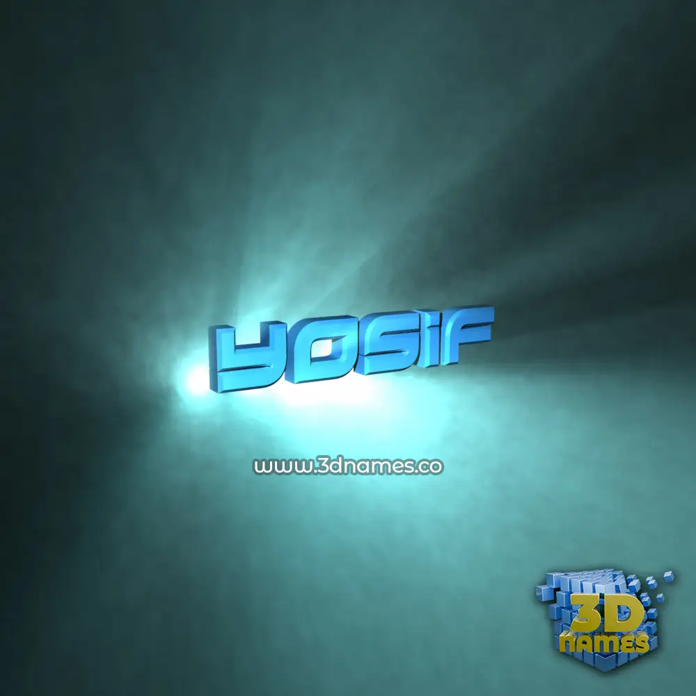 yosif in Light Shine style - 3D name wallpaper