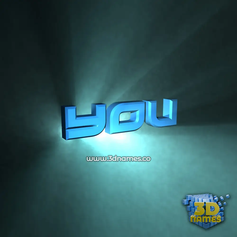 you in Light Shine style - 3D name wallpaper