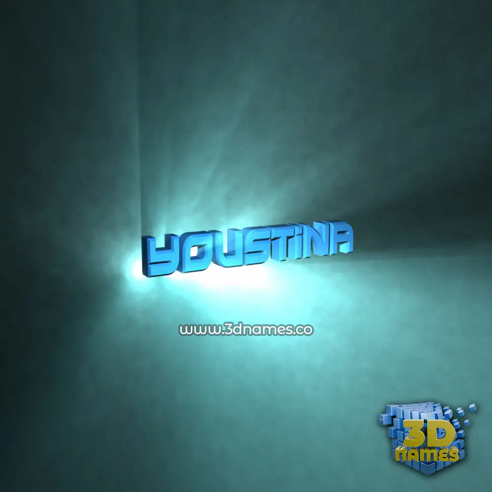 youstina in Light Shine style - 3D name wallpaper