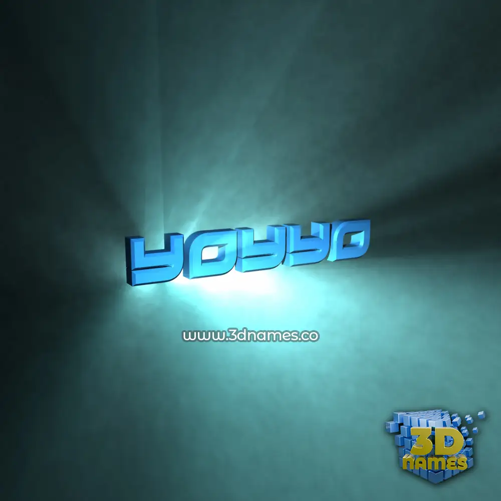 yoyyo in Light Shine style - 3D name wallpaper