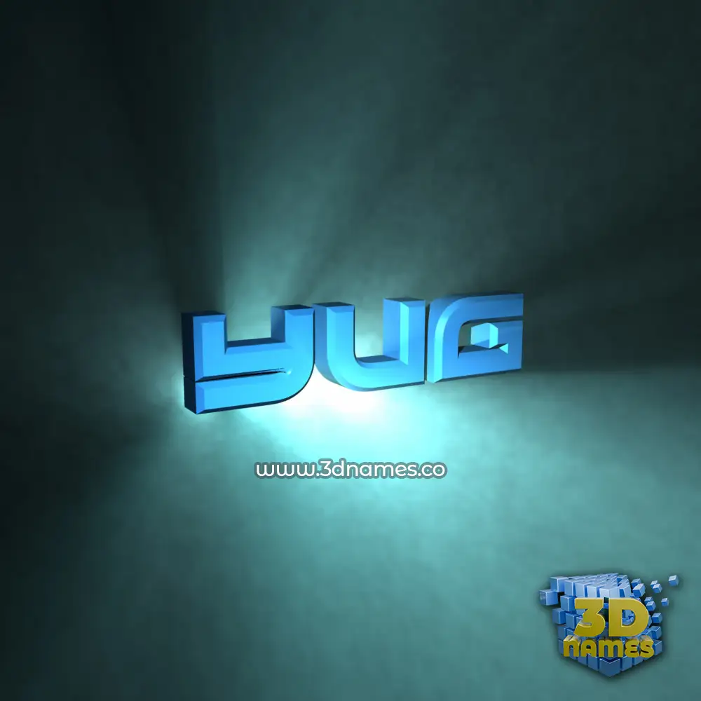 yug in Light Shine style - 3D name wallpaper