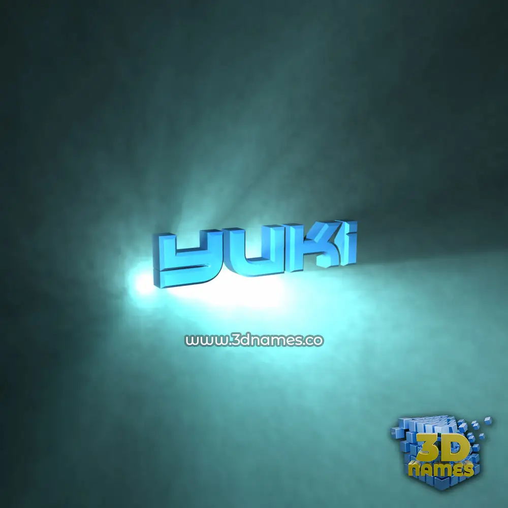 yuki in Light Shine style - 3D name wallpaper