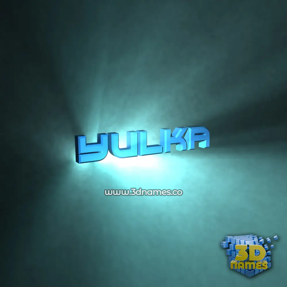 yulka in Light Shine style - 3D name wallpaper