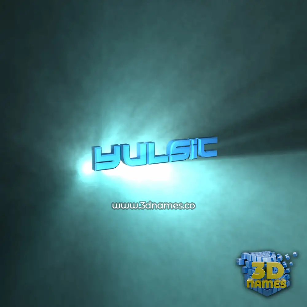 yulsic in Light Shine style - 3D name wallpaper