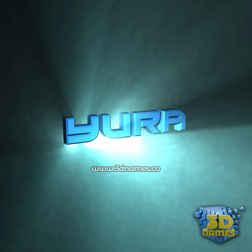 yura in Light Shine style - 3D name wallpaper