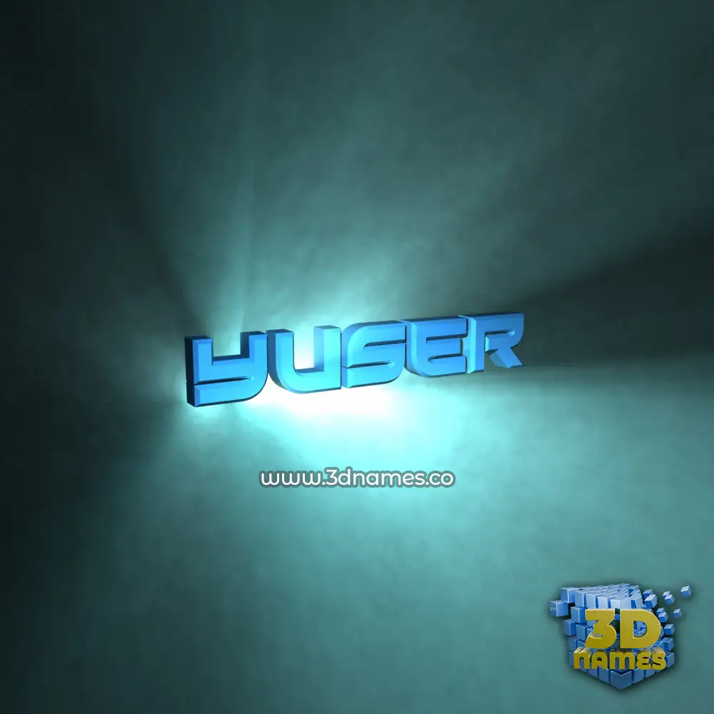 yuser in Light Shine style - 3D name wallpaper
