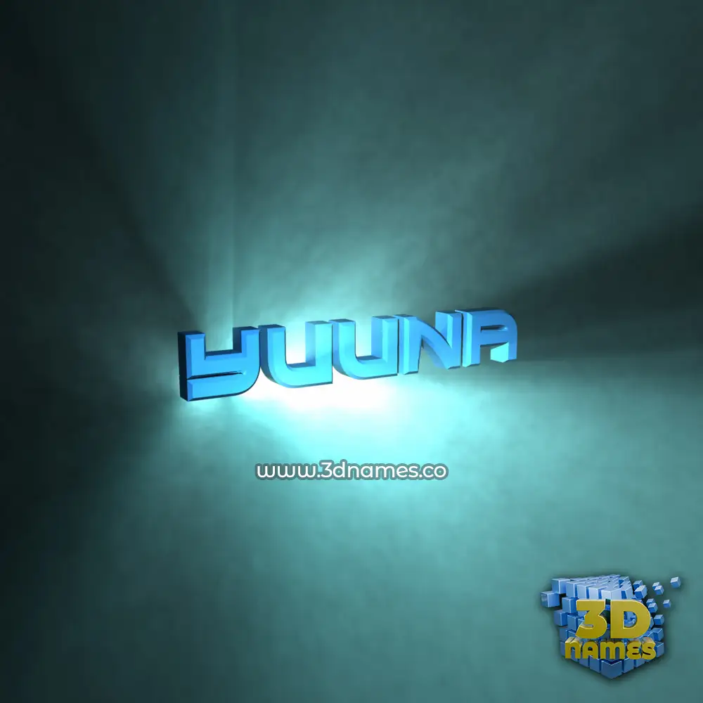 yuuna in Light Shine style - 3D name wallpaper