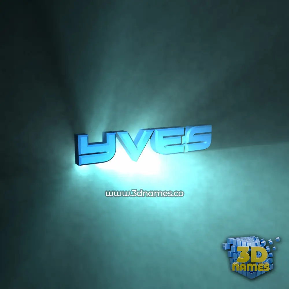 yves in Light Shine style - 3D name wallpaper
