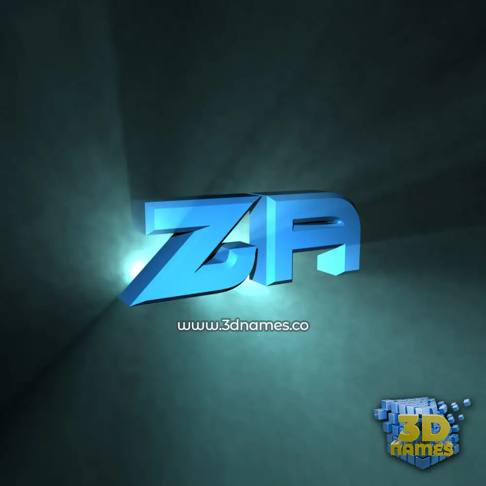 za in Light Shine style - 3D name wallpaper
