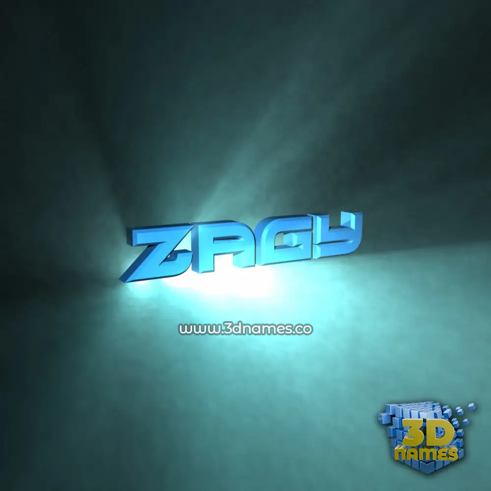 zagy in Light Shine style - 3D name wallpaper
