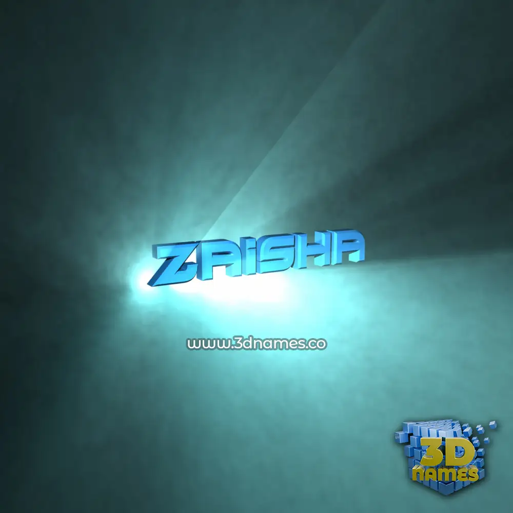 zaisha in Light Shine style - 3D name wallpaper