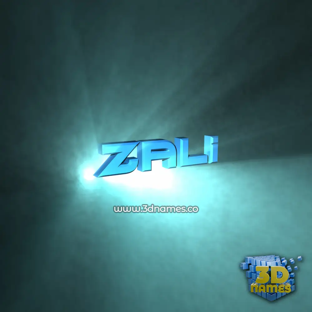 zali in Light Shine style - 3D name wallpaper