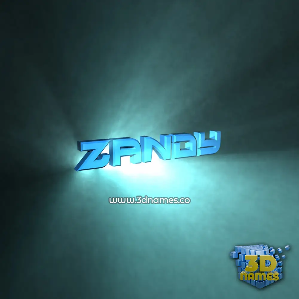 zandy in Light Shine style - 3D name wallpaper