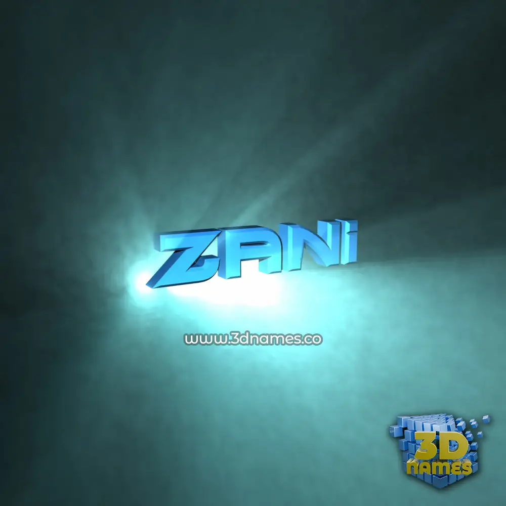 zani in Light Shine style - 3D name wallpaper