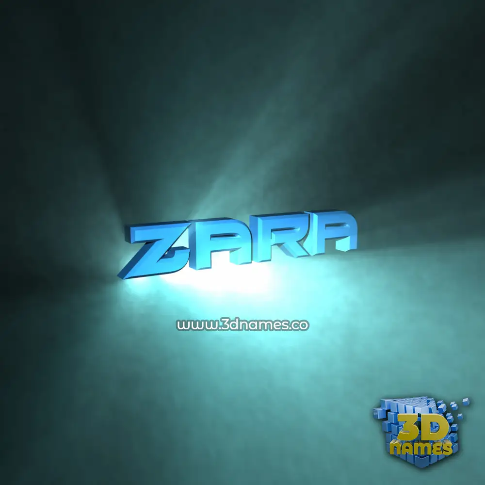 zara in Light Shine style - 3D name wallpaper