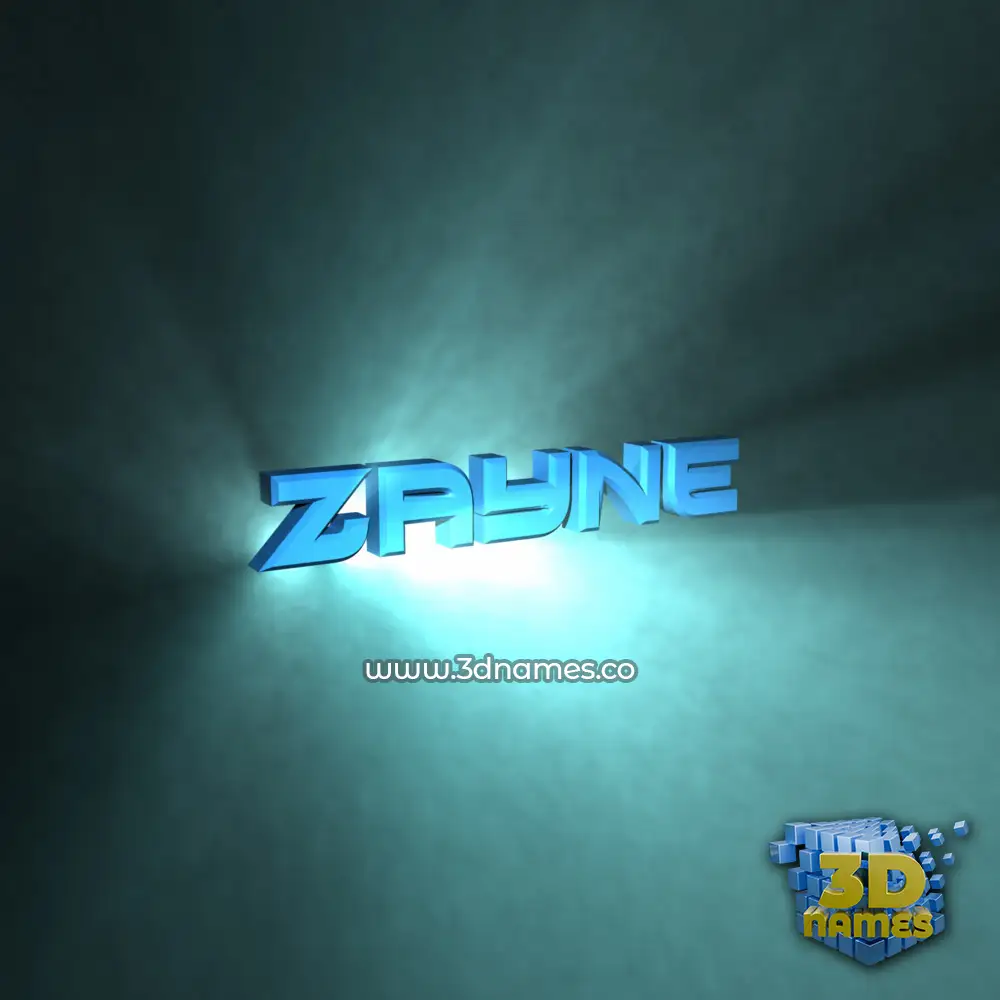 zayne in Light Shine style - 3D name wallpaper