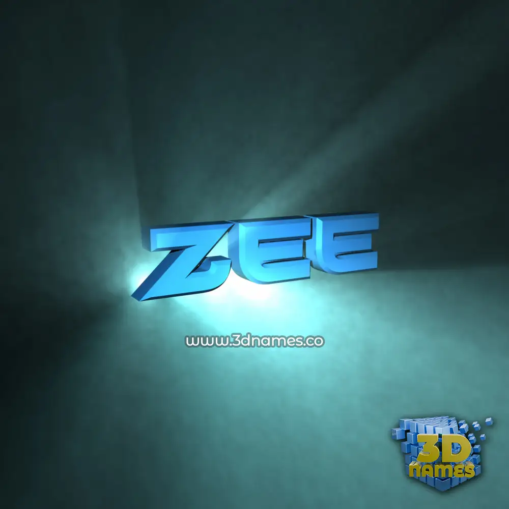 zee in Light Shine style - 3D name wallpaper
