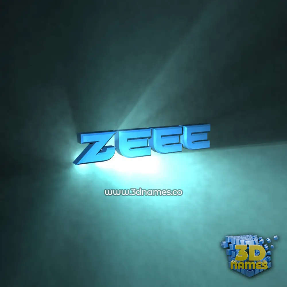 zeee in Light Shine style - 3D name wallpaper