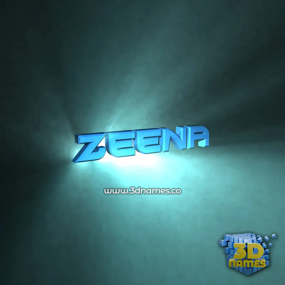 zeena in Light Shine style - 3D name wallpaper