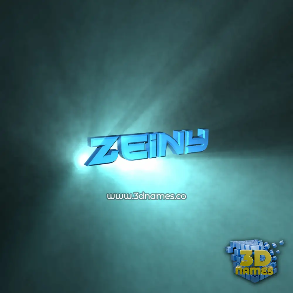 zeiny in Light Shine style - 3D name wallpaper