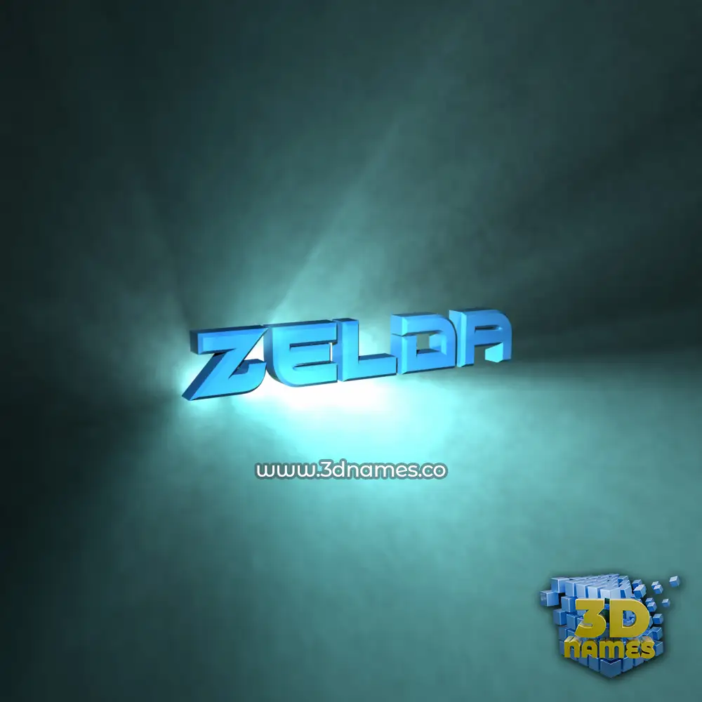 zelda in Light Shine style - 3D name wallpaper