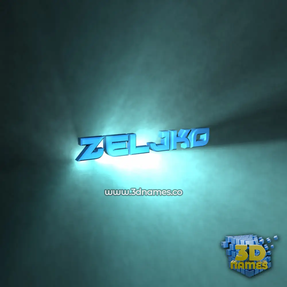 zeljko in Light Shine style - 3D name wallpaper