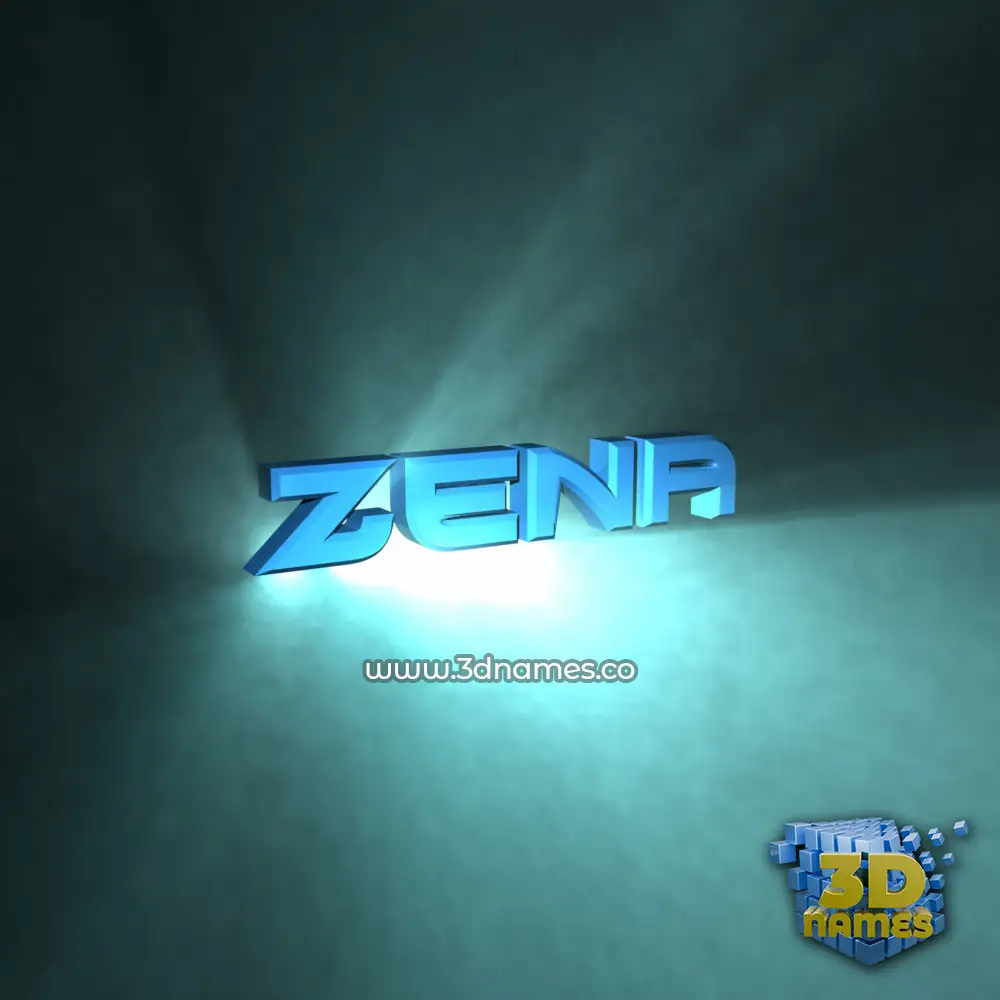 zena in Light Shine style - 3D name wallpaper