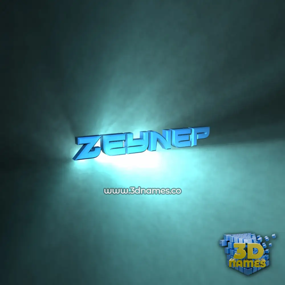 zeynep in Light Shine style - 3D name wallpaper