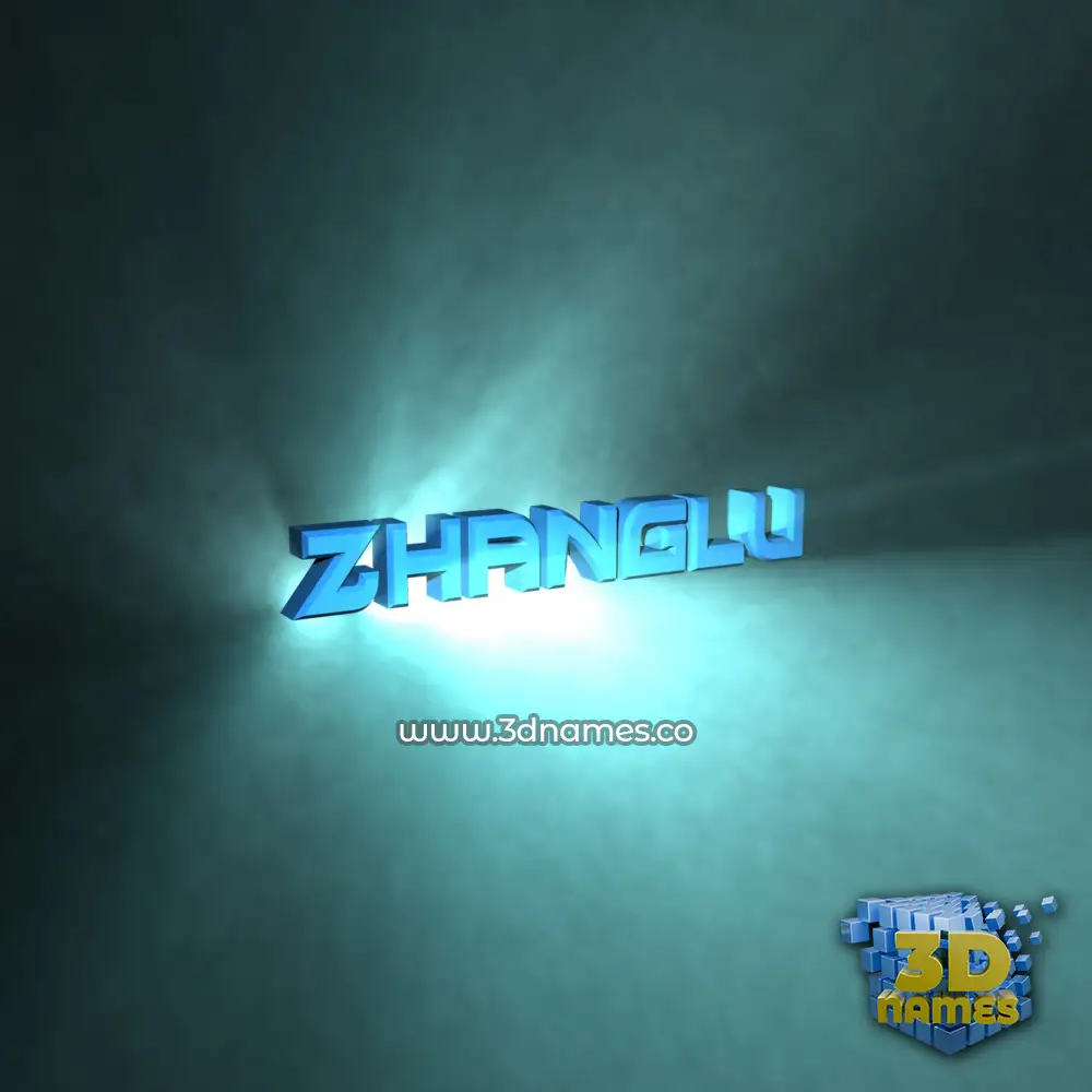 zhanglu in Light Shine style - 3D name wallpaper