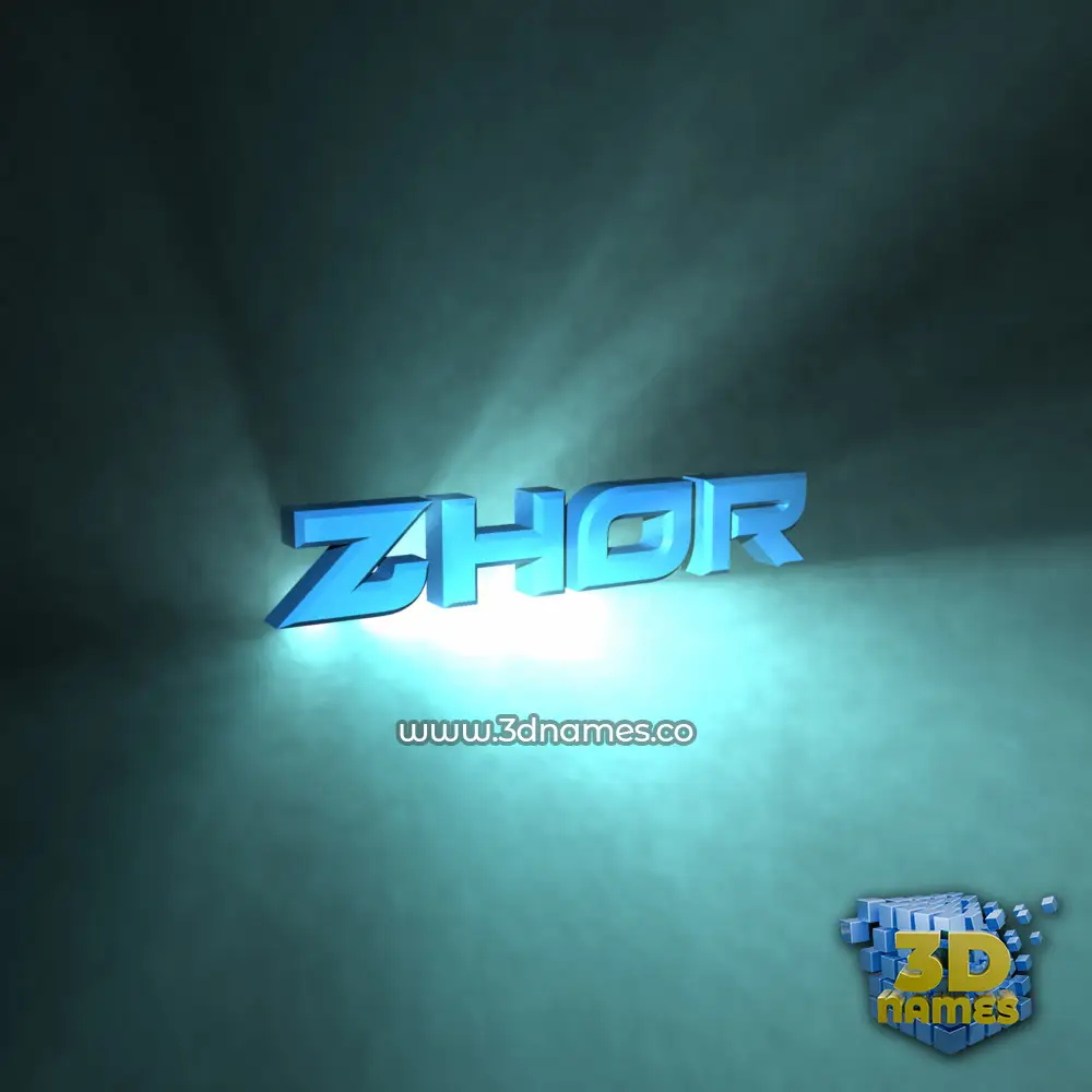 zhor in Light Shine style - 3D name wallpaper