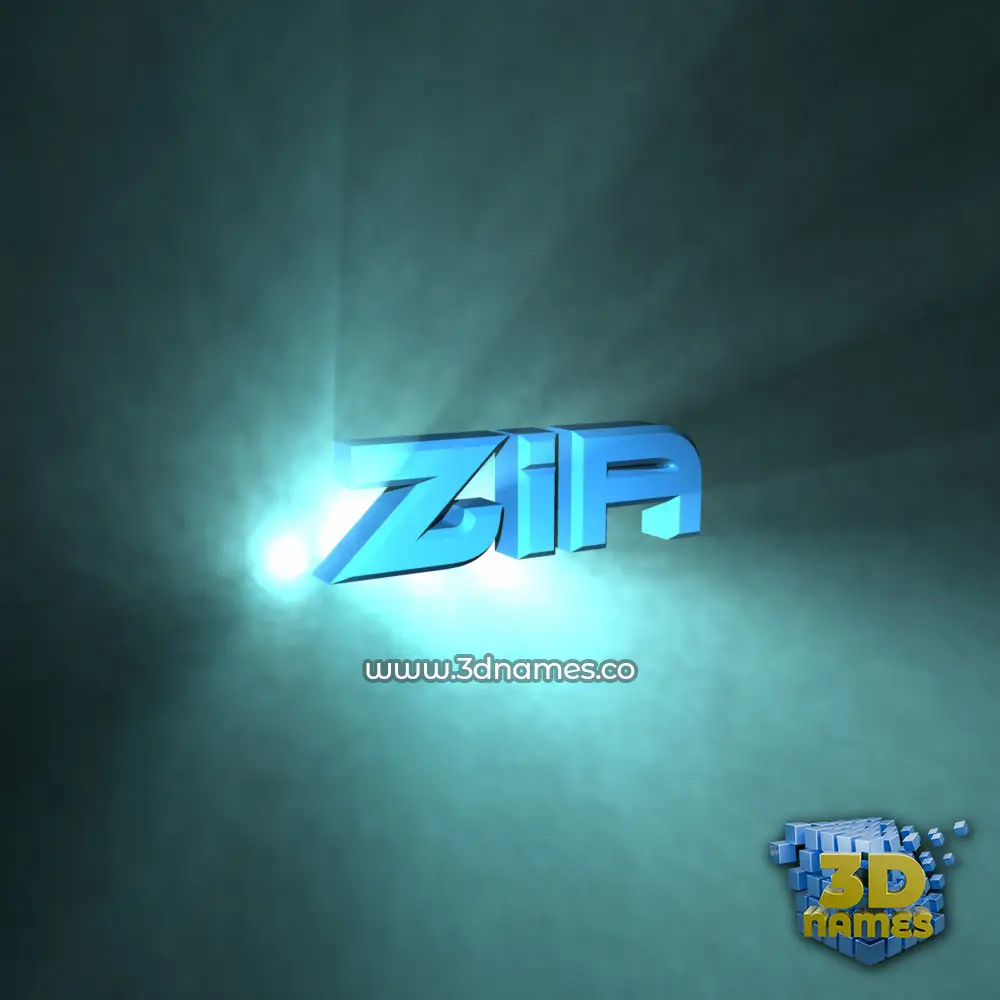 zia in Light Shine style - 3D name wallpaper