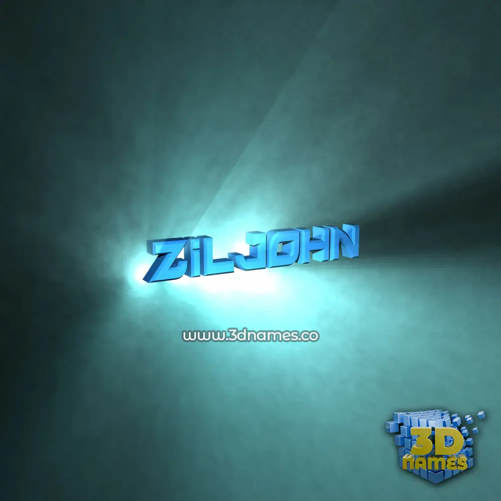 ziljohn in Light Shine style - 3D name wallpaper