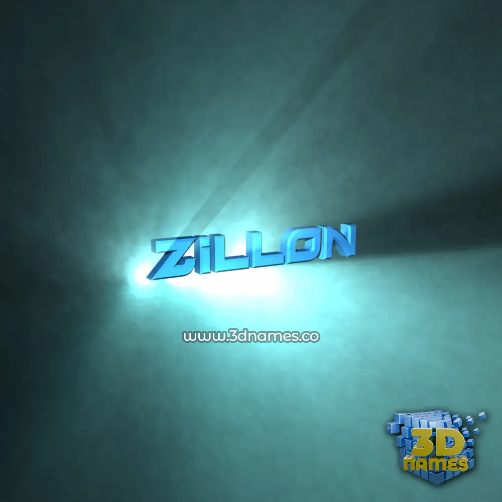 zillon in Light Shine style - 3D name wallpaper