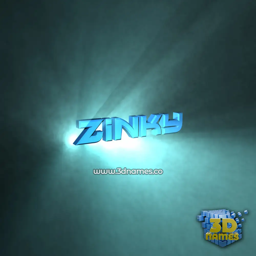 zinky in Light Shine style - 3D name wallpaper
