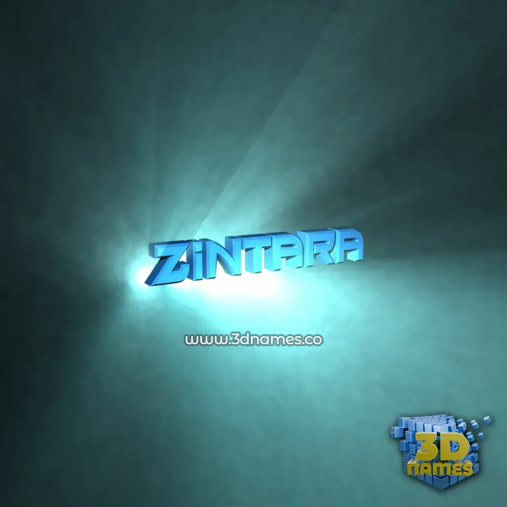 zintara in Light Shine style - 3D name wallpaper