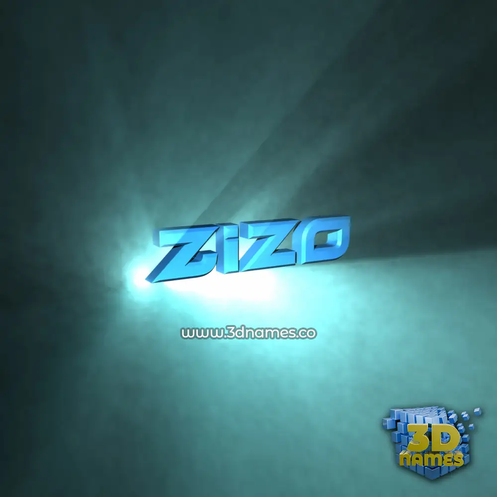 zizo in Light Shine style - 3D name wallpaper