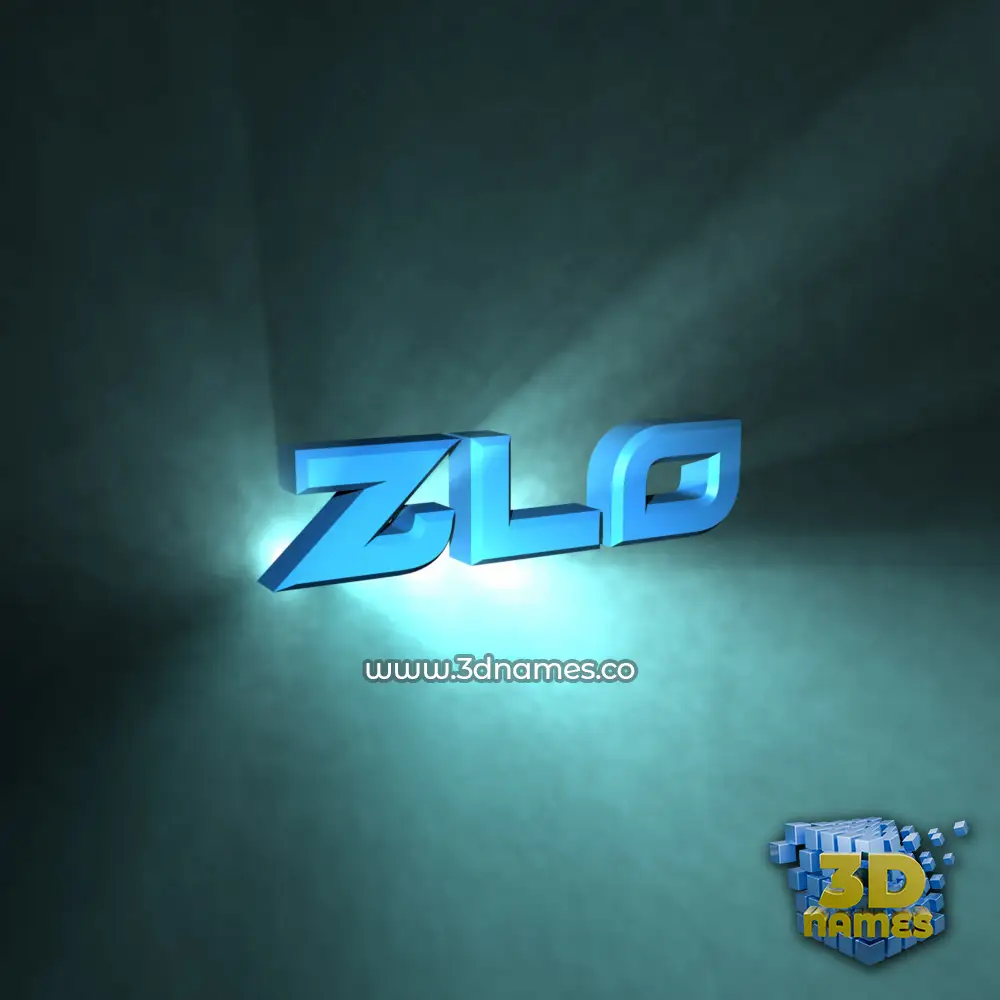 zlo in Light Shine style - 3D name wallpaper