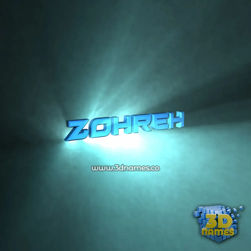 zohreh in Light Shine style - 3D name wallpaper