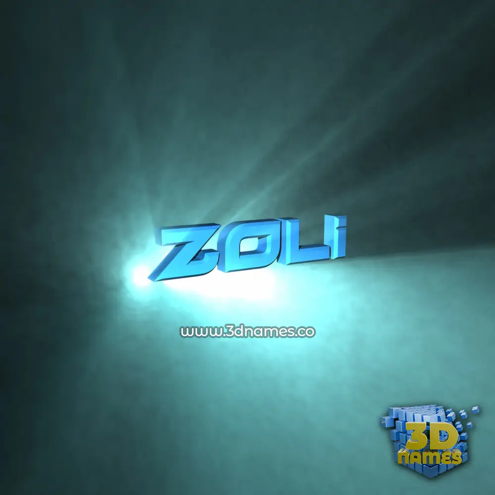 zoli in Light Shine style - 3D name wallpaper