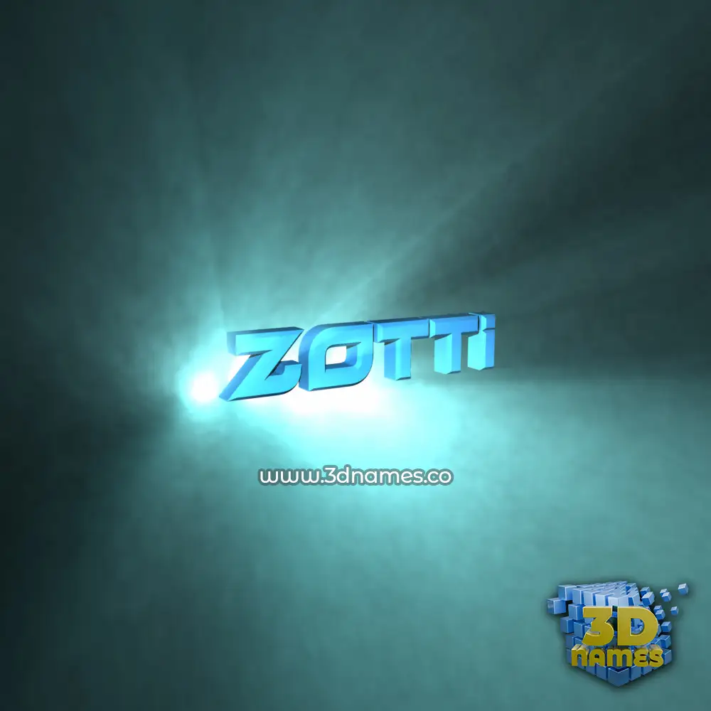 zotti in Light Shine style - 3D name wallpaper