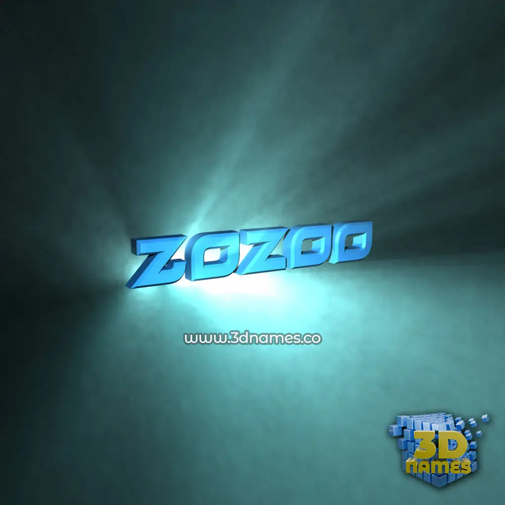 zozoo in Light Shine style - 3D name wallpaper