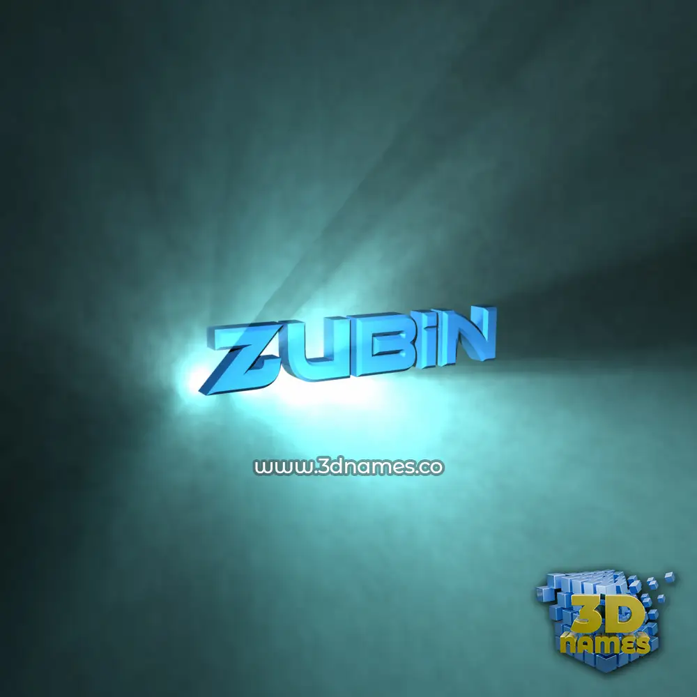 zubin in Light Shine style - 3D name wallpaper